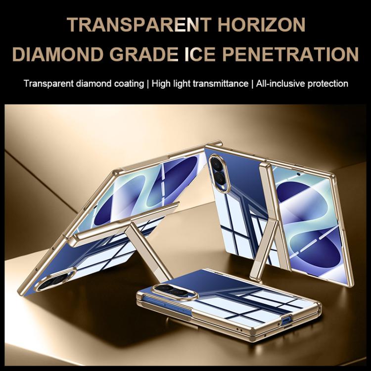 Custodia per telefono trasparente con cerniera e rivestimento galvanico., For Galaxy Z Fold8 5G, For Galaxy Z Fold8 Ultra 5G