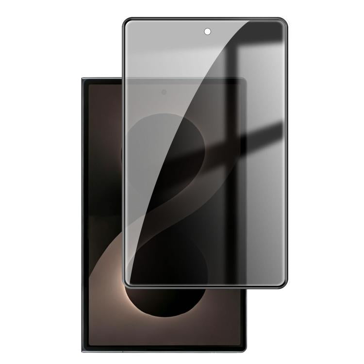 Pellicola per vetri temperati Kalebol ad alto contenuto di alluminio, serigrafata a copertura totale con bordo nero e privacy., For Galaxy Z Fold8 5G Outer Screen, For Galaxy Z Fold8 Ultra 5G Outer Screen, For Galaxy Z Flip8 5G Outer Screen
