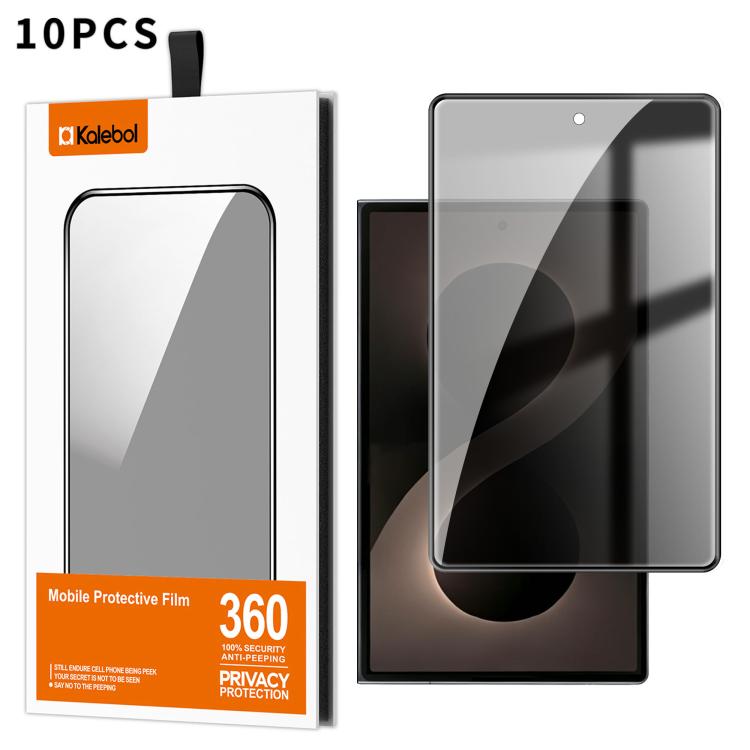 Kalebol - Confezione da 10 pellicole in vetro temperato ad alto contenuto di alluminio con serigrafia a copertura totale e bordo nero per la privacy., For Galaxy Z Fold8 5G Outer Screen, For Galaxy Z Fold8 Ultra 5G Outer Screen                         ...