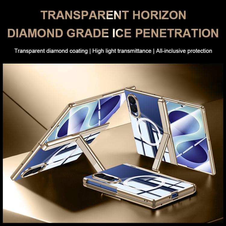 Custodia per telefono magnetica con cerniera trasparente galvanizzata., For Galaxy Z Fold8 5G, For Galaxy Z Fold8 Ultra 5G