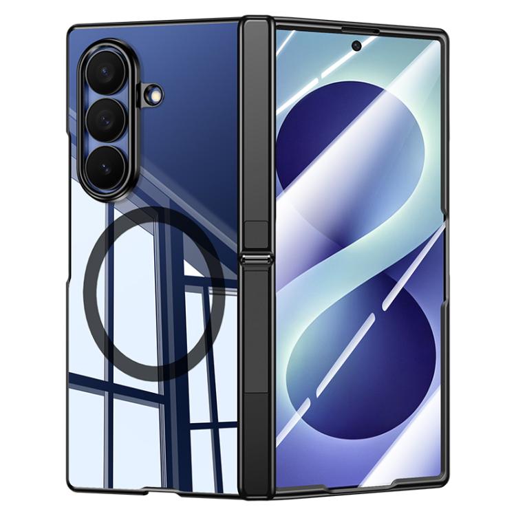 Custodia per telefono magnetica con cerniera trasparente galvanizzata., For Galaxy Z Fold8 5G, For Galaxy Z Fold8 Ultra 5G