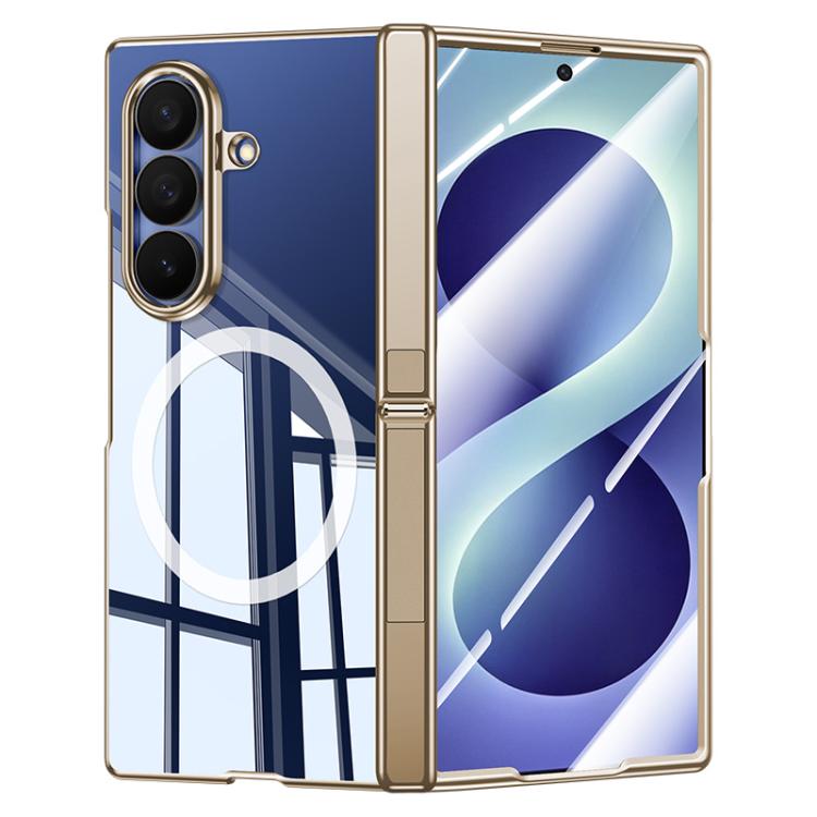 Custodia per telefono magnetica con cerniera trasparente galvanizzata., For Galaxy Z Fold8 5G, For Galaxy Z Fold8 Ultra 5G