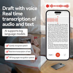 A3P Display destro da 0,96 pollici con texture a strisce, ultra sottile, registratore vocale intelligente AI, supporto AIREC-APP, 8GB, 16GB, 32GB, 64GB, 128GB, 256GB
