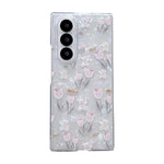 Custodia per telefono con texture a conchiglia perlata e motivo floreale, For Galaxy Z Fold8 Ultra 5G, For Galaxy Z Flip8 5G