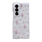 Custodia per telefono con texture a conchiglia perlata e motivo floreale, For Galaxy Z Fold8 Ultra 5G, For Galaxy Z Flip8 5G