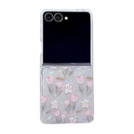Custodia per telefono con texture a conchiglia perlata e motivo floreale, For Galaxy Z Fold8 Ultra 5G, For Galaxy Z Flip8 5G