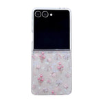 Custodia per telefono con texture a conchiglia perlata e motivo floreale, For Galaxy Z Fold8 Ultra 5G, For Galaxy Z Flip8 5G