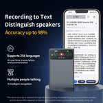 A3P Display da 1,47 pollici Ultra sottile Registratore vocale intelligente AI Supporto AIREC-APP, 8GB, 16GB, 32GB, 64GB, 128GB, 256GB