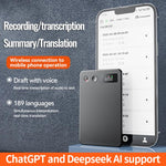 A3P Display destro da 0,42 pollici Ultra sottile Registratore vocale intelligente AI Supporto AIREC-APP, 8GB, 16GB, 32GB, 64GB, 128GB, 256GB