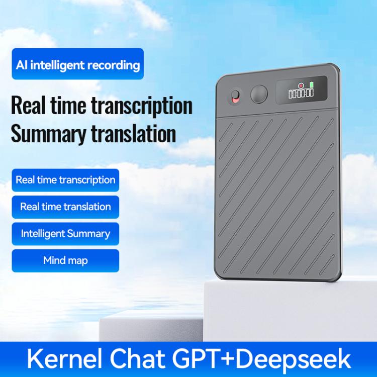 A3P Display destro da 0,42 pollici con texture twill Ultra sottile Registratore vocale intelligente AI Supporto AIREC-APP, 8GB, 16GB, 32GB, 64GB, 128GB, 256GB