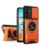 Custodia per telefono multifunzionale magnetica antiurto con finestra scorrevole per obiettivo., For Samsung Galaxy M16 5G