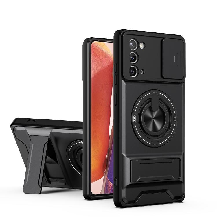 Custodia per telefono multifunzionale magnetica antiurto con finestra scorrevole per obiettivo., For Galaxy Note20 Ultra 5G, For Galaxy Note20, For Galaxy Note10+ 4G
