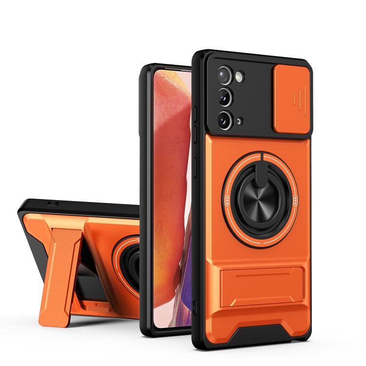 Custodia per telefono multifunzionale magnetica antiurto con finestra scorrevole per obiettivo., For Galaxy Note20 Ultra 5G, For Galaxy Note20, For Galaxy Note10+ 4G