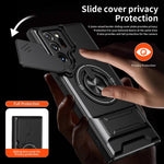 Custodia per telefono multifunzionale magnetica antiurto con finestra scorrevole per obiettivo., For Galaxy Note20 Ultra 5G, For Galaxy Note20, For Galaxy Note10+ 4G