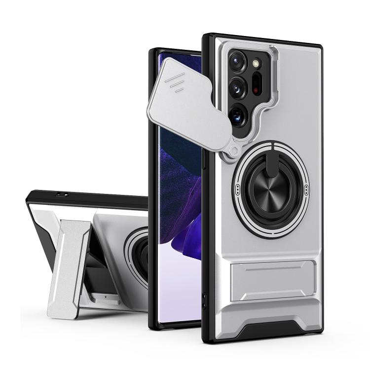 Custodia per telefono multifunzionale magnetica antiurto con finestra scorrevole per obiettivo., For Galaxy Note20 Ultra 5G, For Galaxy Note20, For Galaxy Note10+ 4G