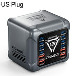 Caricabatterie da tavolo multi-interfaccia GaN BK-127D da 1200 W con illuminazione touch RGB, EU Plug, US Plug, AU Plug, UK Plug