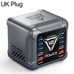 Caricabatterie da tavolo multi-interfaccia GaN BK-127D da 1200 W con illuminazione touch RGB, EU Plug, US Plug, AU Plug, UK Plug