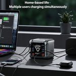 Caricabatterie da tavolo multi-interfaccia GaN BK-127D da 1200 W con illuminazione touch RGB, EU Plug, US Plug, AU Plug, UK Plug