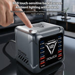 Caricabatterie da tavolo multi-interfaccia GaN BK-127D da 1200 W con illuminazione touch RGB, EU Plug, US Plug, AU Plug, UK Plug