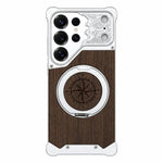 Custodia magnetica per telefono con supporto a 360° a forma di testa di cavallo in noce, For Galaxy S26 Ultra 5G, For Galaxy S25 Ultra 5G, For Galaxy S24 Ultra 5G, For Galaxy S23 Ultra 5G, For Galaxy S22 Ultra 5G