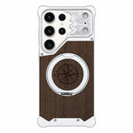 Custodia magnetica per telefono con supporto a 360° a forma di testa di cavallo in noce, For Galaxy S26 Ultra 5G, For Galaxy S25 Ultra 5G, For Galaxy S24 Ultra 5G, For Galaxy S23 Ultra 5G, For Galaxy S22 Ultra 5G