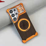Custodia magnetica per telefono con supporto a 360° a forma di testa di cavallo in noce, For Galaxy S26 Ultra 5G, For Galaxy S25 Ultra 5G, For Galaxy S24 Ultra 5G, For Galaxy S23 Ultra 5G, For Galaxy S22 Ultra 5G