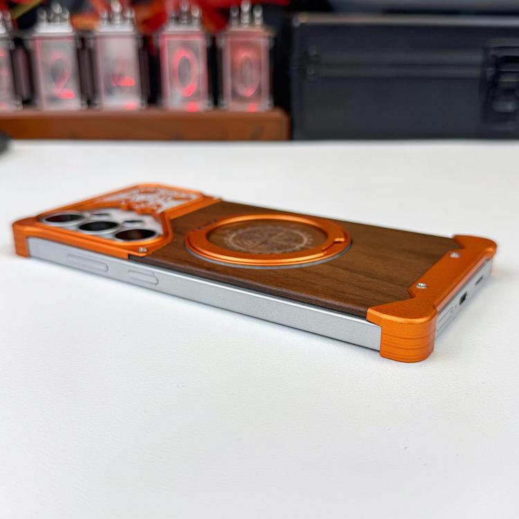 Custodia magnetica per telefono con supporto a 360° a forma di testa di cavallo in noce, For Galaxy S26 Ultra 5G, For Galaxy S25 Ultra 5G, For Galaxy S24 Ultra 5G, For Galaxy S23 Ultra 5G, For Galaxy S22 Ultra 5G
