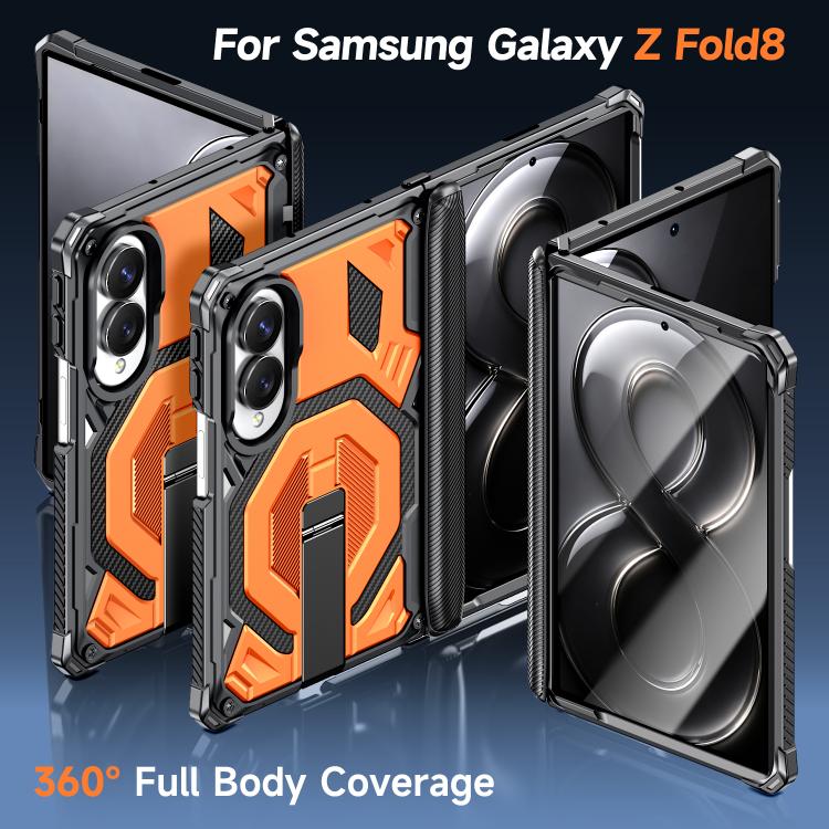 Custodia per telefono antiurto con supporto metallico nascosto e magnetico., For Galaxy Z Fold8 5G, For Galaxy Z Fold8 Ultra 5G, For Galaxy Z Flip8 5G, For Galaxy Z Fold7 5G