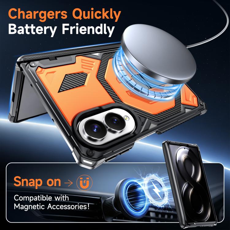 Custodia per telefono antiurto con supporto metallico nascosto e magnetico., For Galaxy Z Fold8 5G, For Galaxy Z Fold8 Ultra 5G, For Galaxy Z Flip8 5G, For Galaxy Z Fold7 5G