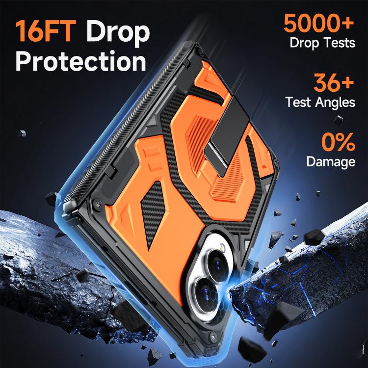 Custodia per telefono antiurto con supporto metallico nascosto e magnetico., For Galaxy Z Fold8 5G, For Galaxy Z Fold8 Ultra 5G, For Galaxy Z Flip8 5G, For Galaxy Z Fold7 5G