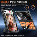 Custodia per telefono antiurto con supporto metallico nascosto e magnetico., For Galaxy Z Fold8 5G, For Galaxy Z Fold8 Ultra 5G, For Galaxy Z Flip8 5G, For Galaxy Z Fold7 5G