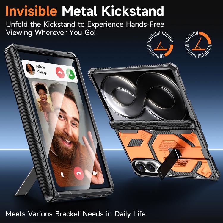 Custodia per telefono antiurto con supporto metallico nascosto e magnetico., For Galaxy Z Fold8 5G, For Galaxy Z Fold8 Ultra 5G, For Galaxy Z Flip8 5G, For Galaxy Z Fold7 5G