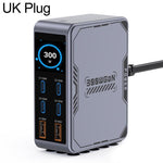 Caricabatterie rapido da tavolo GaN multi-interfaccia da 300 W, EU Plug, US Plug, AU Plug, UK Plug