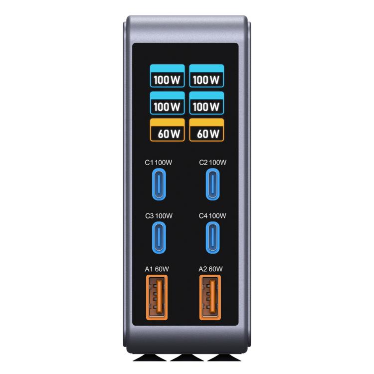 Caricabatterie rapido da tavolo GaN multi-interfaccia da 300 W, EU Plug, US Plug, AU Plug, UK Plug