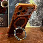 Custodia magnetica per telefono con supporto a 360° a forma di testa di cavallo in noce, For iPhone 17 Pro Max, For iPhone 17 Pro, For iPhone 16 Pro Max, For iPhone 15 Pro Max, For iPhone 14 Pro Max, For iPhone 13 Pro Max