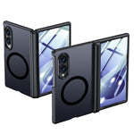 Custodia magnetica per telefono con guscio e pellicola integrati, effetto pelle traslucida satinata., For Galaxy Z Fold8 5G, For Galaxy Z Fold8 Ultra 5G