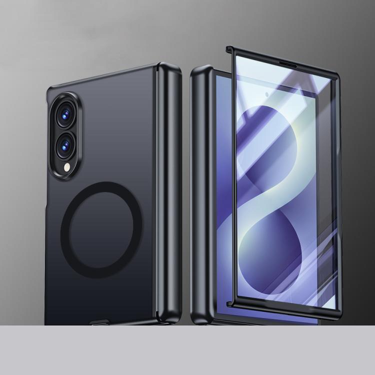 Custodia magnetica per telefono con guscio e pellicola integrati, effetto pelle traslucida satinata., For Galaxy Z Fold8 5G, For Galaxy Z Fold8 Ultra 5G