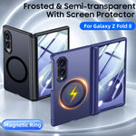Custodia magnetica per telefono con guscio e pellicola integrati, effetto pelle traslucida satinata., For Galaxy Z Fold8 5G, For Galaxy Z Fold8 Ultra 5G