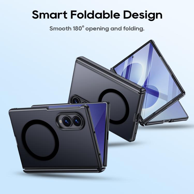 Custodia magnetica per telefono con guscio e pellicola integrati, effetto pelle traslucida satinata., For Galaxy Z Fold8 5G, For Galaxy Z Fold8 Ultra 5G