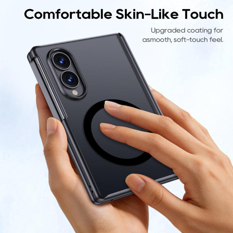 Custodia magnetica per telefono con guscio e pellicola integrati, effetto pelle traslucida satinata., For Galaxy Z Fold8 5G, For Galaxy Z Fold8 Ultra 5G