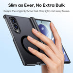 Custodia magnetica per telefono con guscio e pellicola integrati, effetto pelle traslucida satinata., For Galaxy Z Fold8 5G, For Galaxy Z Fold8 Ultra 5G