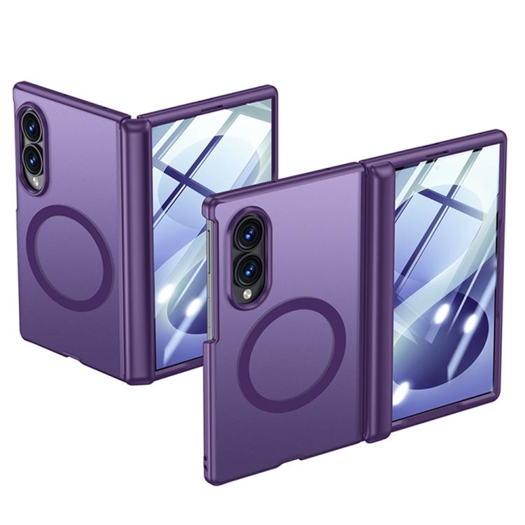 Custodia magnetica per telefono con guscio e pellicola integrati, effetto pelle traslucida satinata., For Galaxy Z Fold8 5G, For Galaxy Z Fold8 Ultra 5G