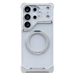 Custodia magnetica per telefono con supporto a 360° in policarbonato satinato a forma di volto di cavallo, For Galaxy S26 Ultra 5G, For Galaxy S25 Ultra 5G, For Galaxy S24 Ultra 5G, For Galaxy S23 Ultra 5G, For Galaxy S22 Ultra 5G