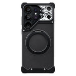 Custodia magnetica per telefono con supporto a 360° in policarbonato satinato a forma di volto di cavallo, For Galaxy S26 Ultra 5G, For Galaxy S25 Ultra 5G, For Galaxy S24 Ultra 5G, For Galaxy S23 Ultra 5G, For Galaxy S22 Ultra 5G