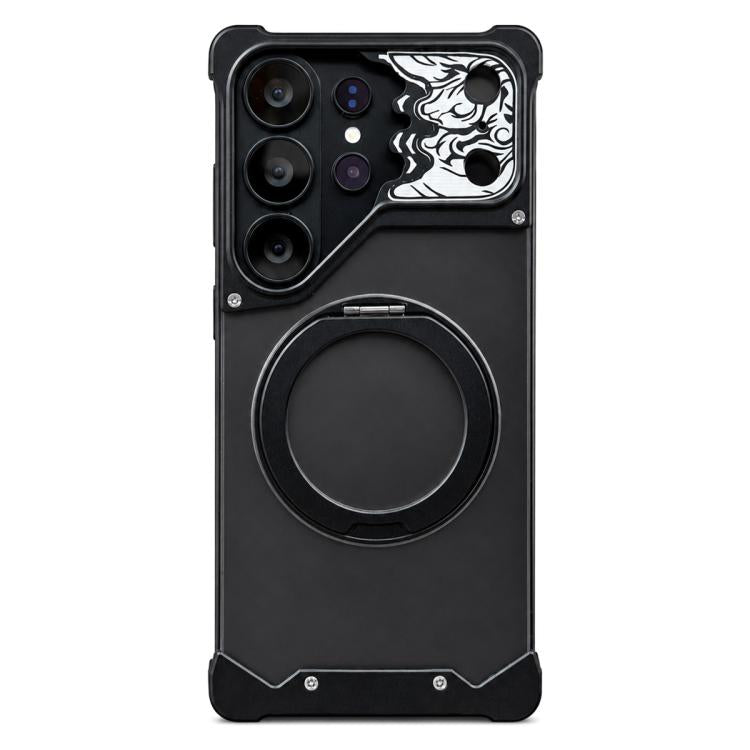Custodia magnetica per telefono con supporto a 360° in policarbonato satinato a forma di volto di cavallo, For Galaxy S26 Ultra 5G, For Galaxy S25 Ultra 5G, For Galaxy S24 Ultra 5G, For Galaxy S23 Ultra 5G, For Galaxy S22 Ultra 5G