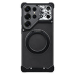 Custodia magnetica per telefono con supporto a 360° in policarbonato satinato a forma di volto di cavallo, For Galaxy S26 Ultra 5G, For Galaxy S25 Ultra 5G, For Galaxy S24 Ultra 5G, For Galaxy S23 Ultra 5G, For Galaxy S22 Ultra 5G