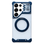 Custodia magnetica per telefono con supporto a 360° in policarbonato satinato a forma di volto di cavallo, For Galaxy S26 Ultra 5G, For Galaxy S25 Ultra 5G, For Galaxy S24 Ultra 5G, For Galaxy S23 Ultra 5G, For Galaxy S22 Ultra 5G