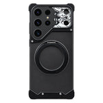 Custodia magnetica per telefono con supporto a 360° in policarbonato satinato a forma di volto di cavallo, For Galaxy S26 Ultra 5G, For Galaxy S25 Ultra 5G, For Galaxy S24 Ultra 5G, For Galaxy S23 Ultra 5G, For Galaxy S22 Ultra 5G