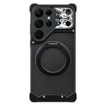 Custodia magnetica per telefono con supporto a 360° in policarbonato satinato a forma di volto di cavallo, For Galaxy S26 Ultra 5G, For Galaxy S25 Ultra 5G, For Galaxy S24 Ultra 5G, For Galaxy S23 Ultra 5G, For Galaxy S22 Ultra 5G