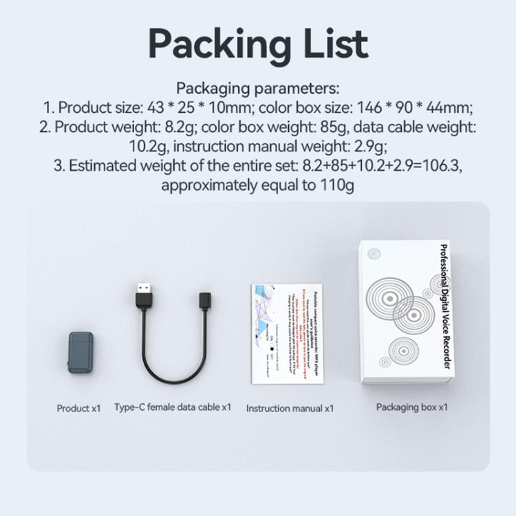 Registratore vocale con unità USB Type-C C32, 4GB, 8GB, 16GB, 32GB, 64GB, 128GB, 256GB